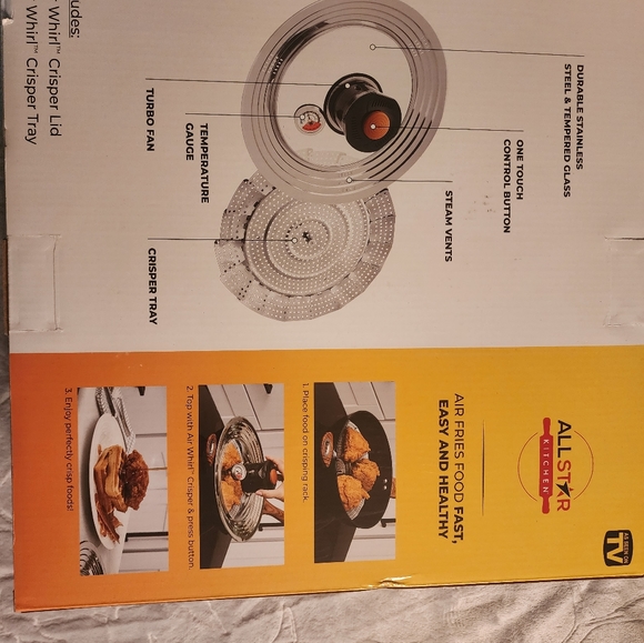 Air Whirl Crisper Air Fryer Lid for Pots & Pan - Picture 2 of 4